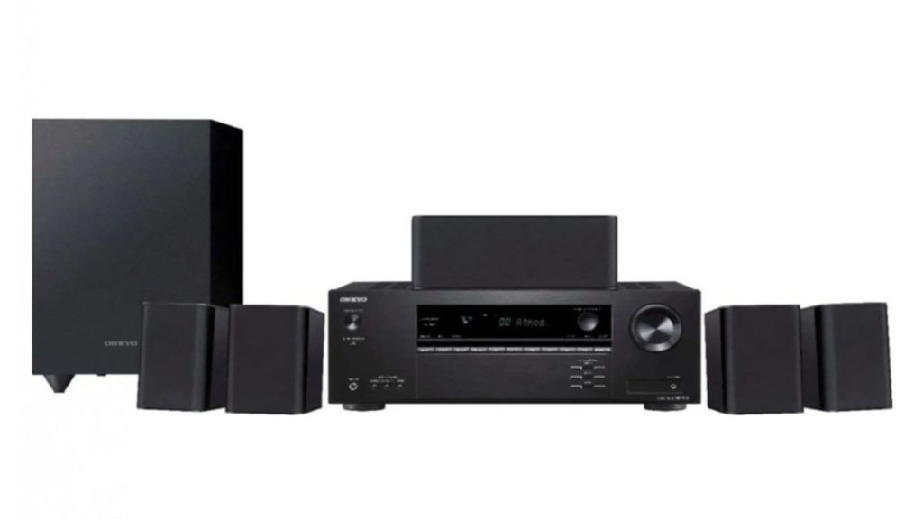 home theater com suas diferentes partes